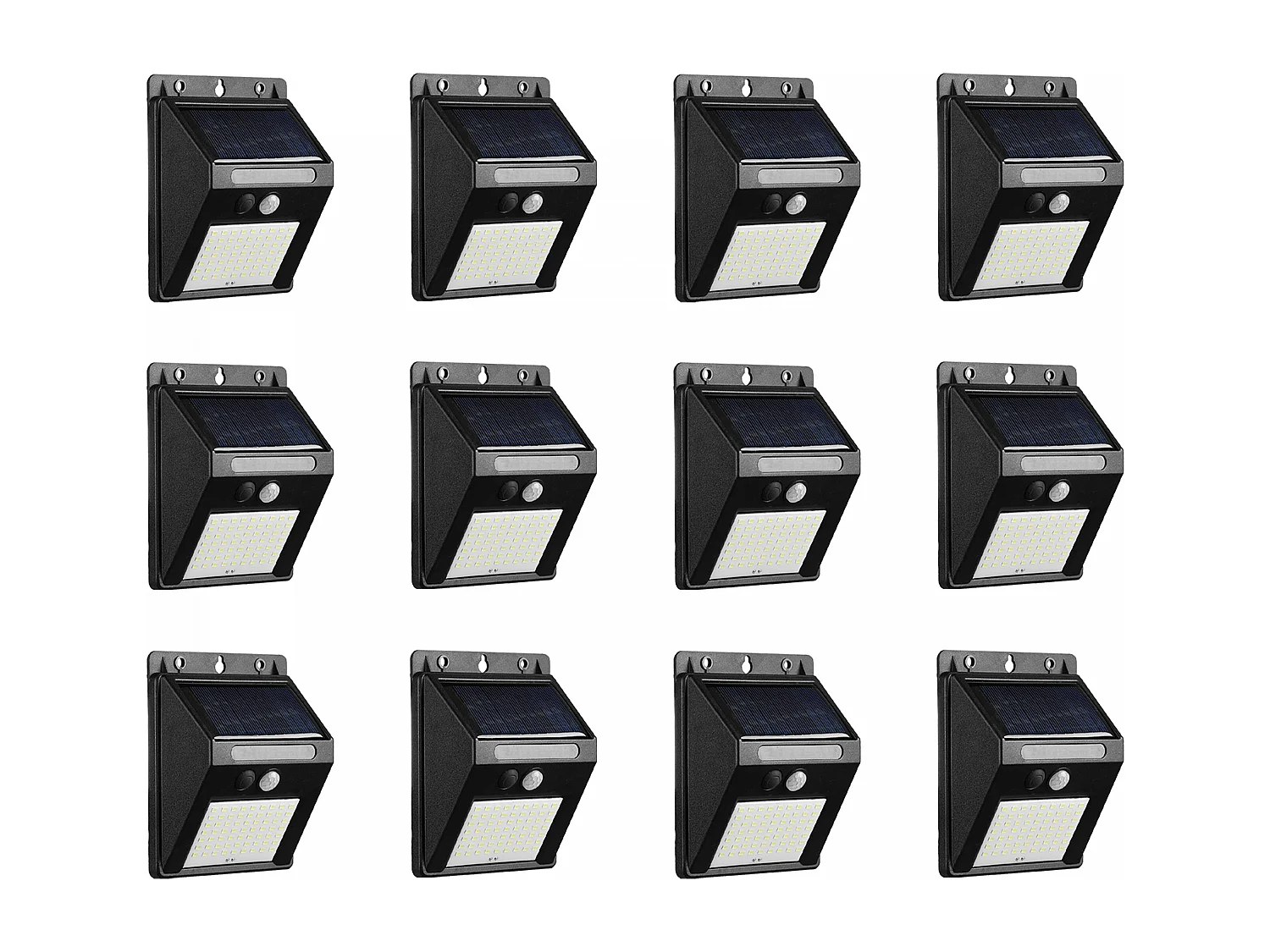 Lot de 12 appliques solaire led mural