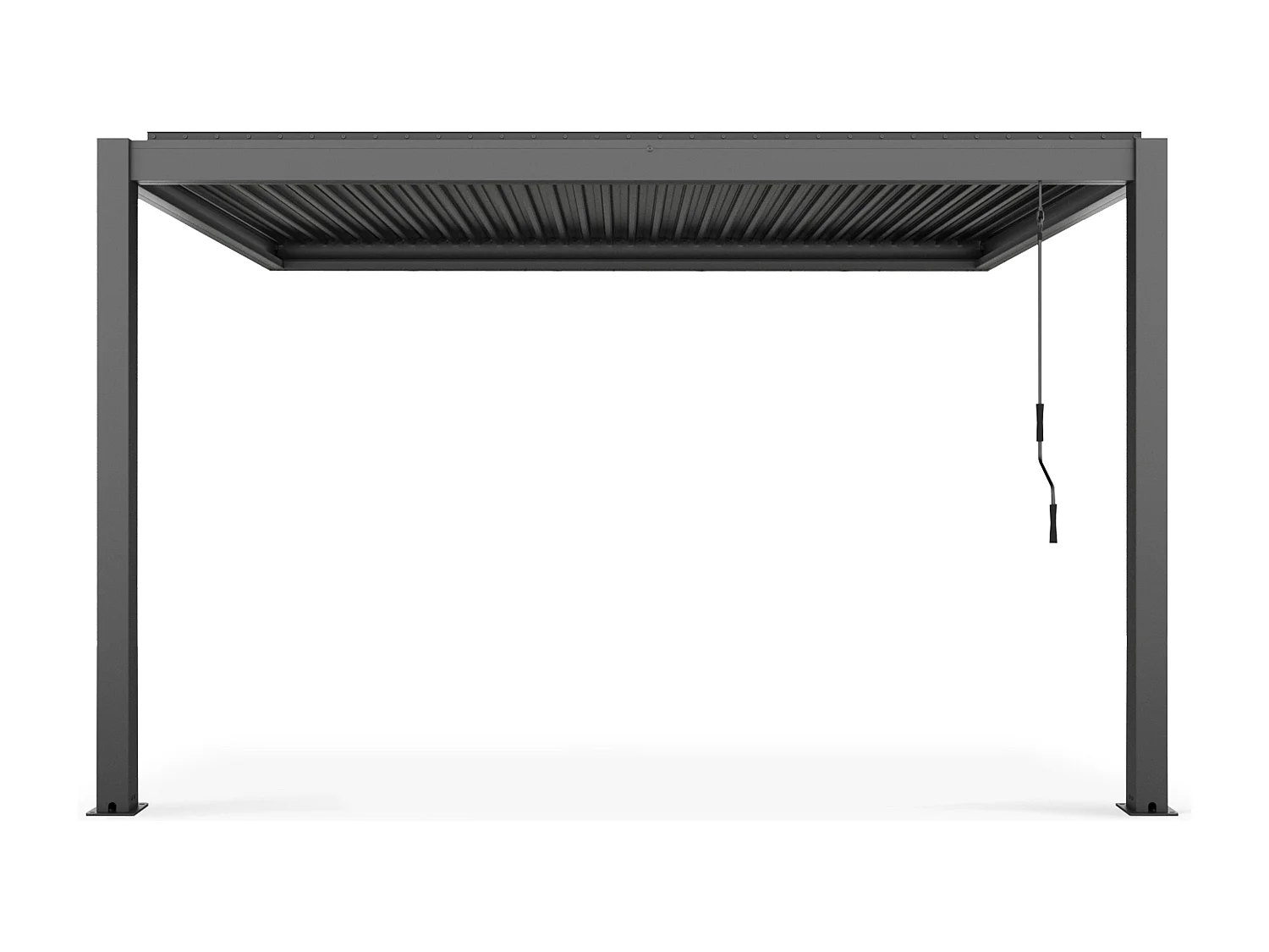 Pergola bioclimatique adossée Aluminium 3 x 4 x 2.5 m