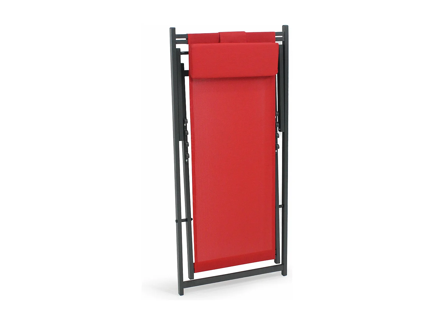 Lot de 2 transats en aluminium rouge
