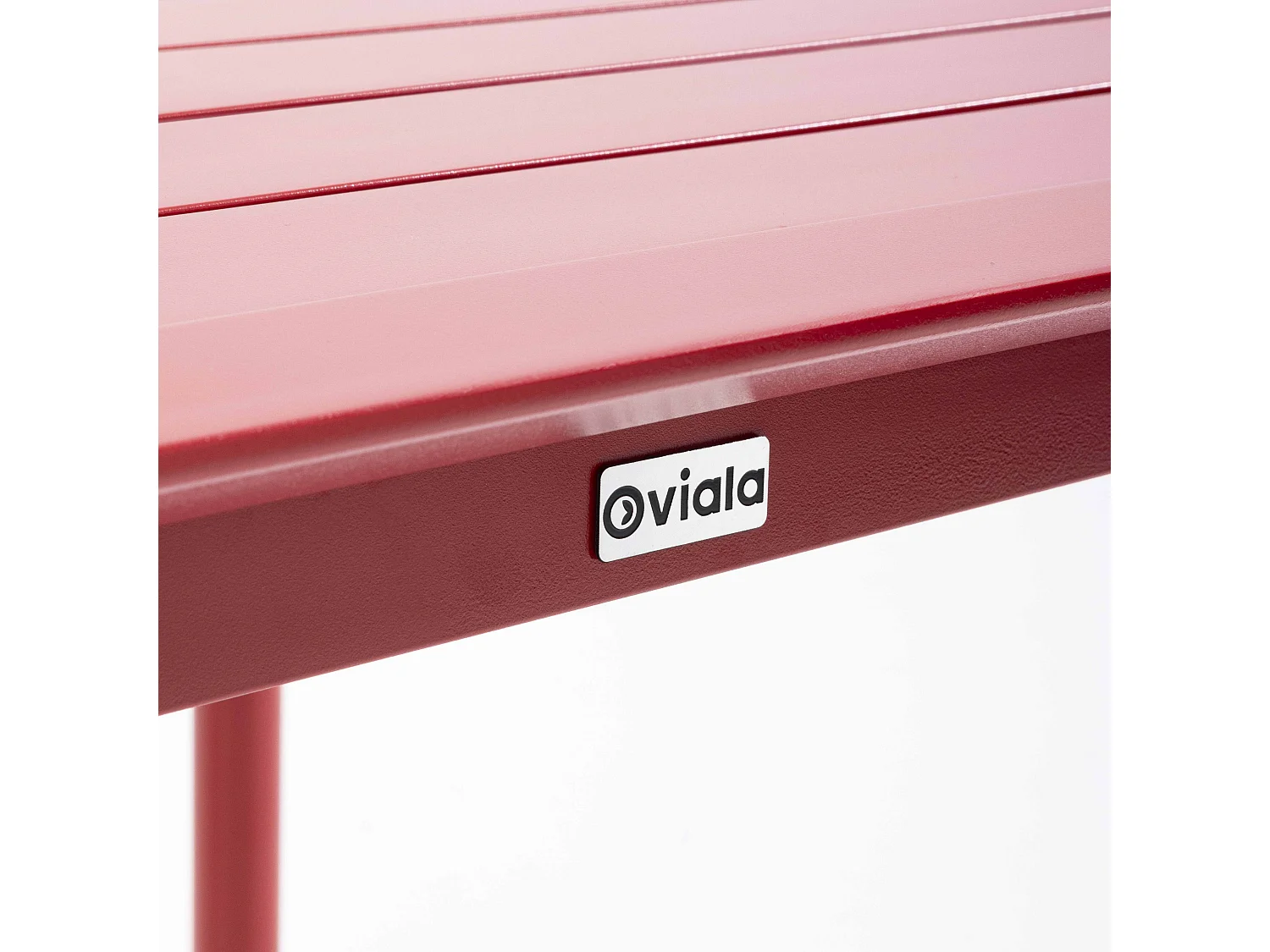 Table carrée de terrasse (70x70cm) rouge foncé