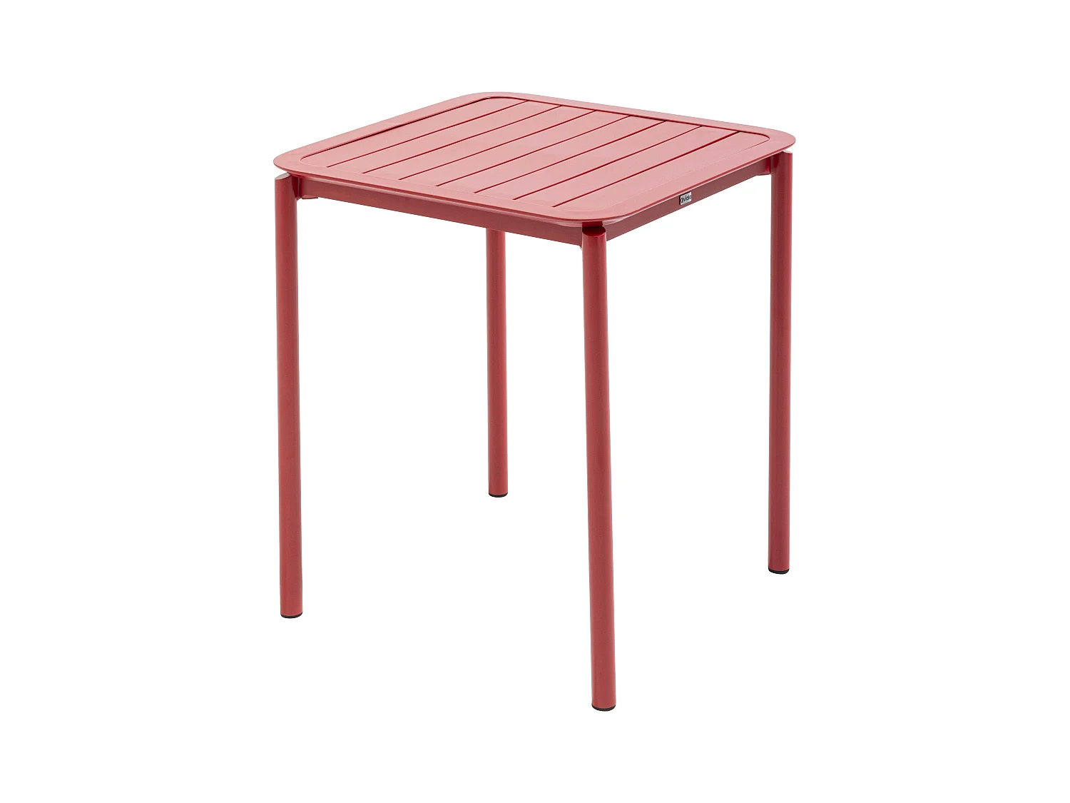 Table carrée de terrasse (70x70cm) rouge foncé