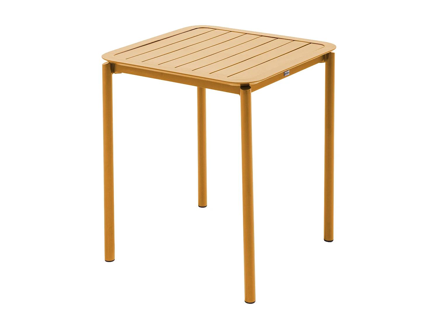 Table carrée de terrasse (70x70cm) jaune moutarde