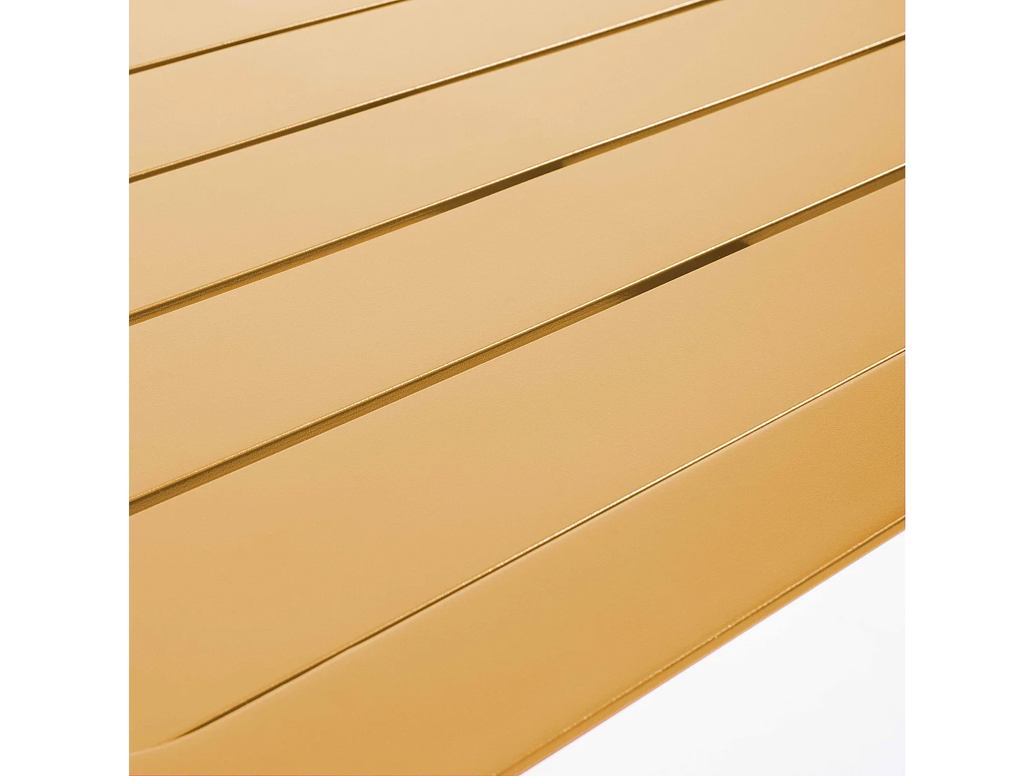 Table carrée de terrasse (70x70cm) jaune moutarde