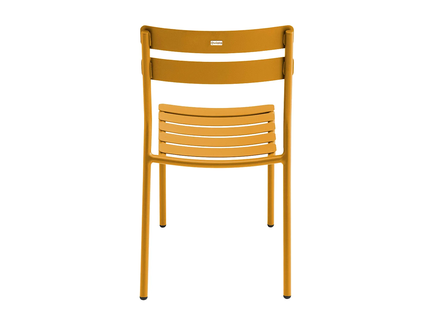 Chaise de terrasse en aluminium jaune moutarde