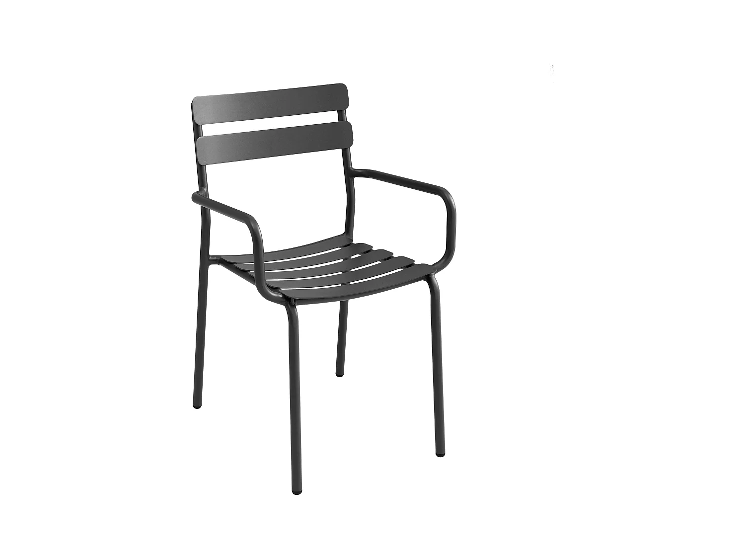 Fauteuil de terrasse en aluminium noir