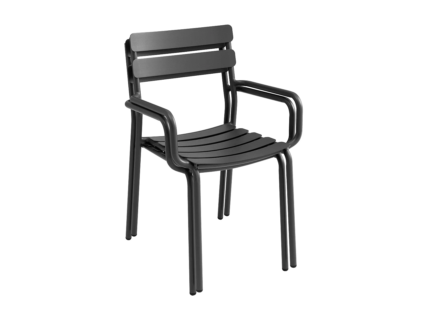 Fauteuil de terrasse en aluminium noir
