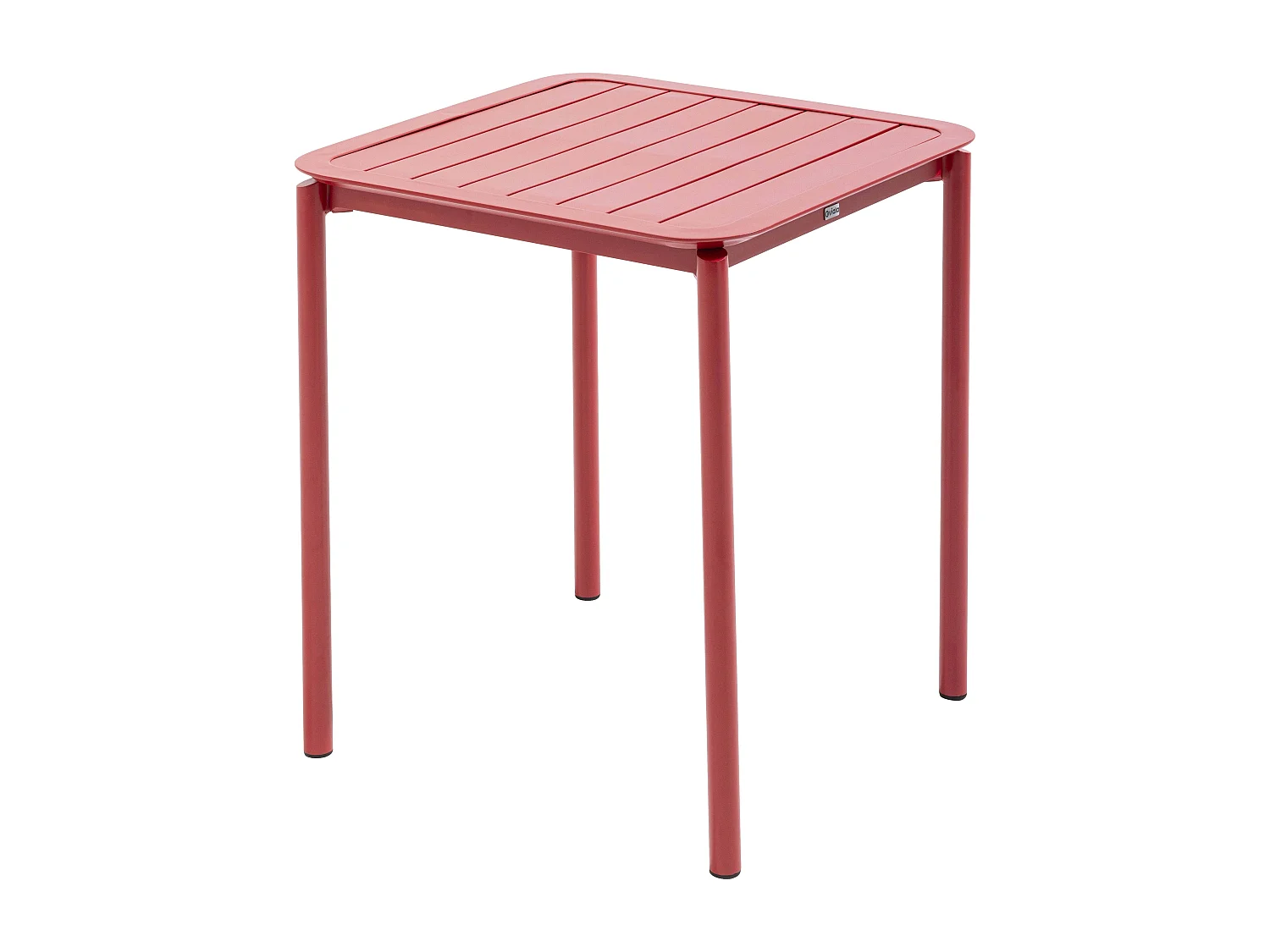 Ensemble table de terrasse 70cm et 4 chaises rouge foncé