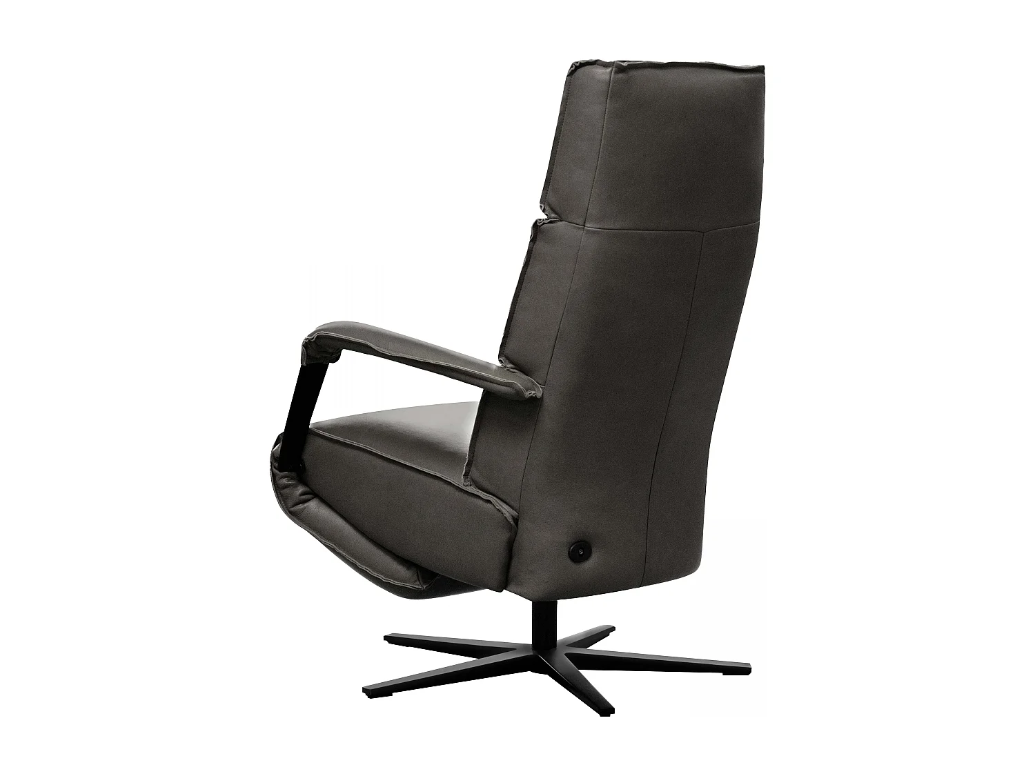 Fauteuil de relaxation électrique en cuir noir