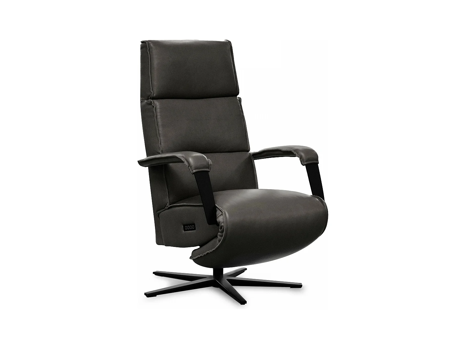 Fauteuil de relaxation électrique en cuir noir