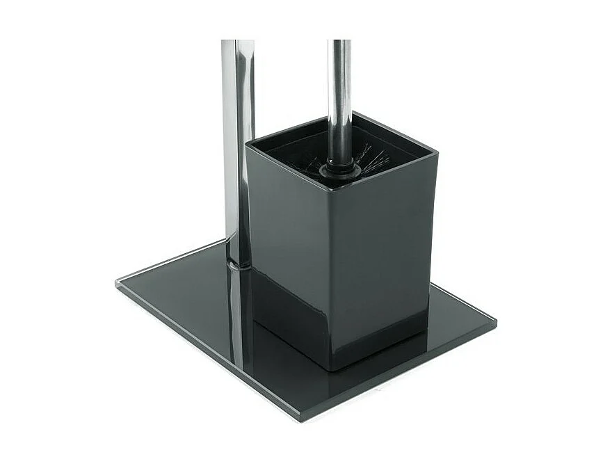 Combiné Wc Inox & Verre Noir MSV