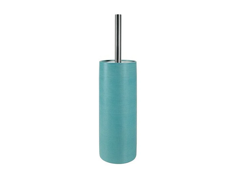 Brosse Wc avec support Céramique TUBE RIBBED Bleu turquoise Spirella