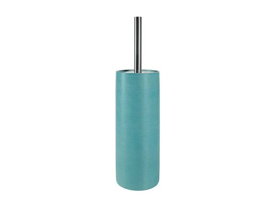 Brosse Wc avec support Céramique TUBE RIBBED Bleu turquoise Spirella
