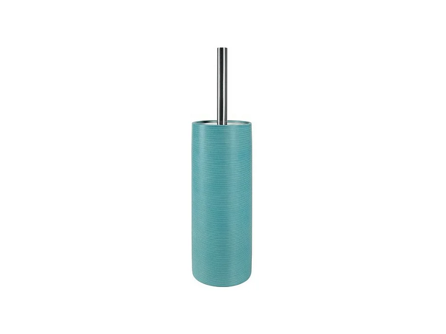 Brosse Wc avec support Céramique TUBE RIBBED Bleu turquoise Spirella