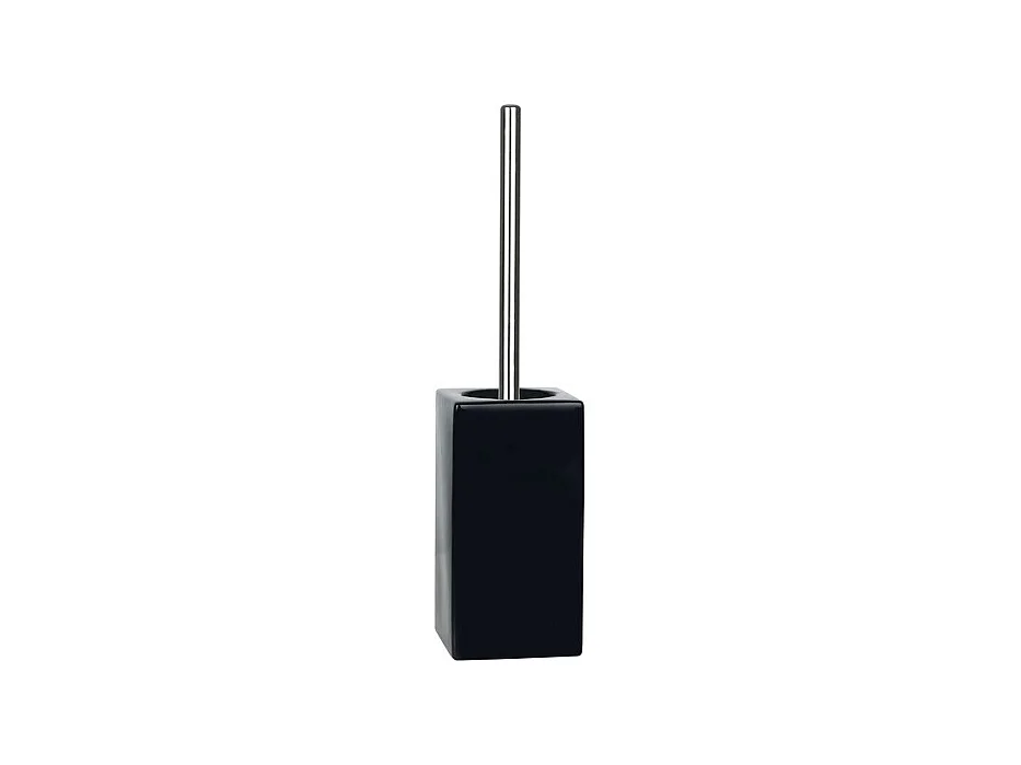 Brosse Wc avec support Céramique QUADRO Noir Spirella