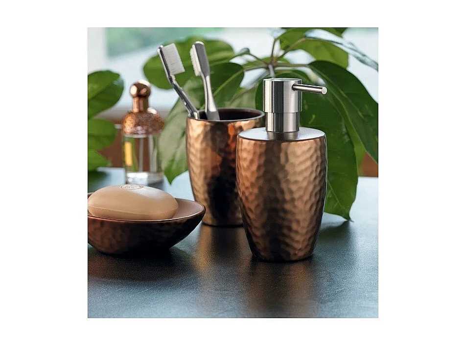 Porte savon Céramique DARWIN HAMMERED Cuivré Spirella