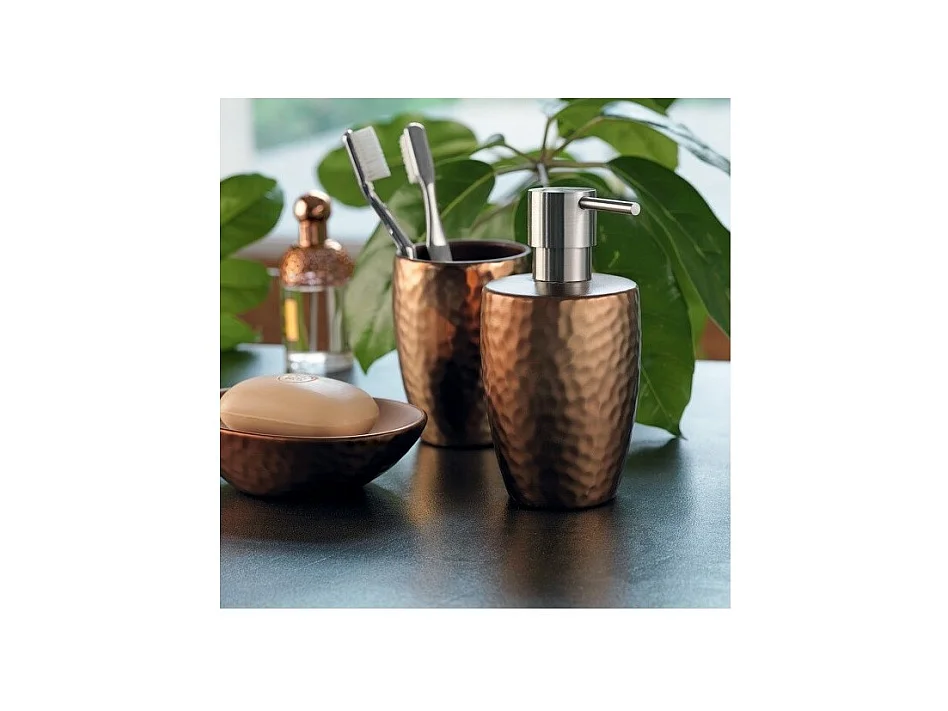 Porte savon Céramique DARWIN HAMMERED Cuivré Spirella