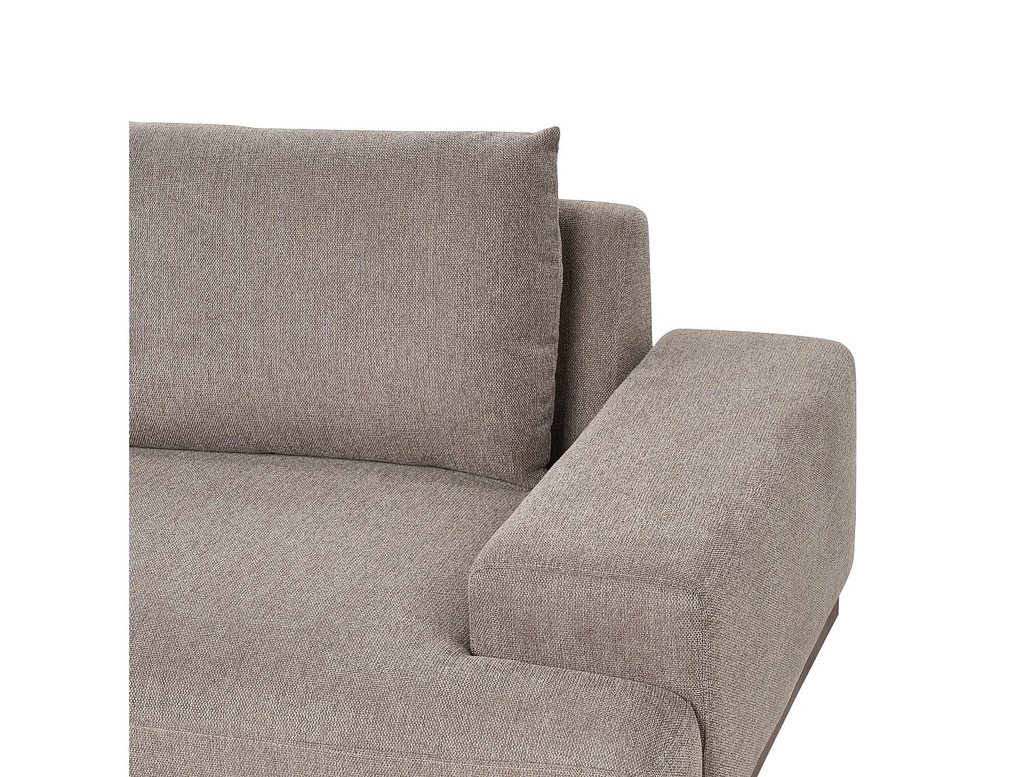 3-Sitzer Ecksofa L-förmig braun mit Chaiselongue rechts mehrere Kissen Mariferd