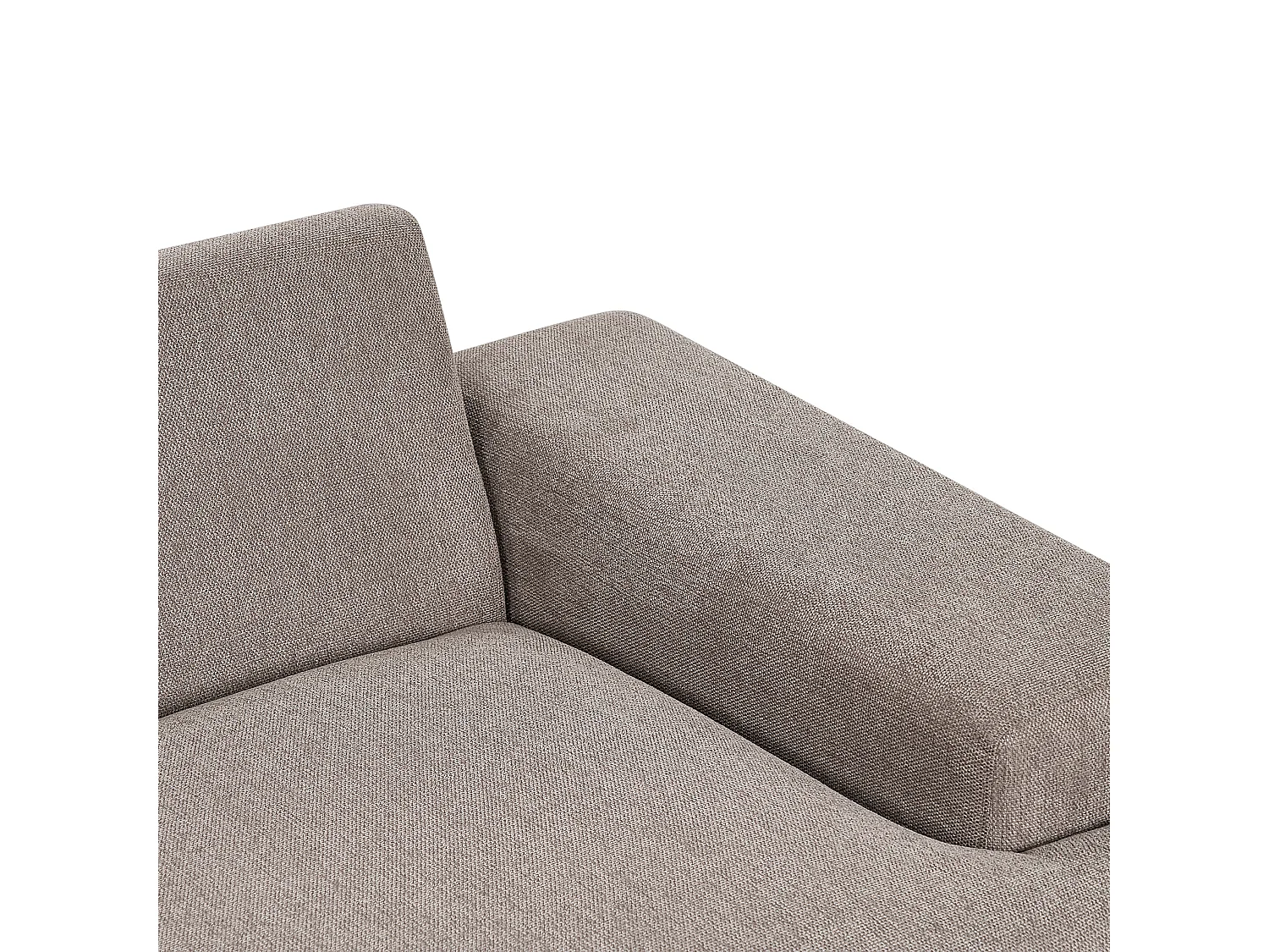 3-Sitzer Ecksofa L-förmig braun mit Chaiselongue rechts mehrere Kissen Mariferd