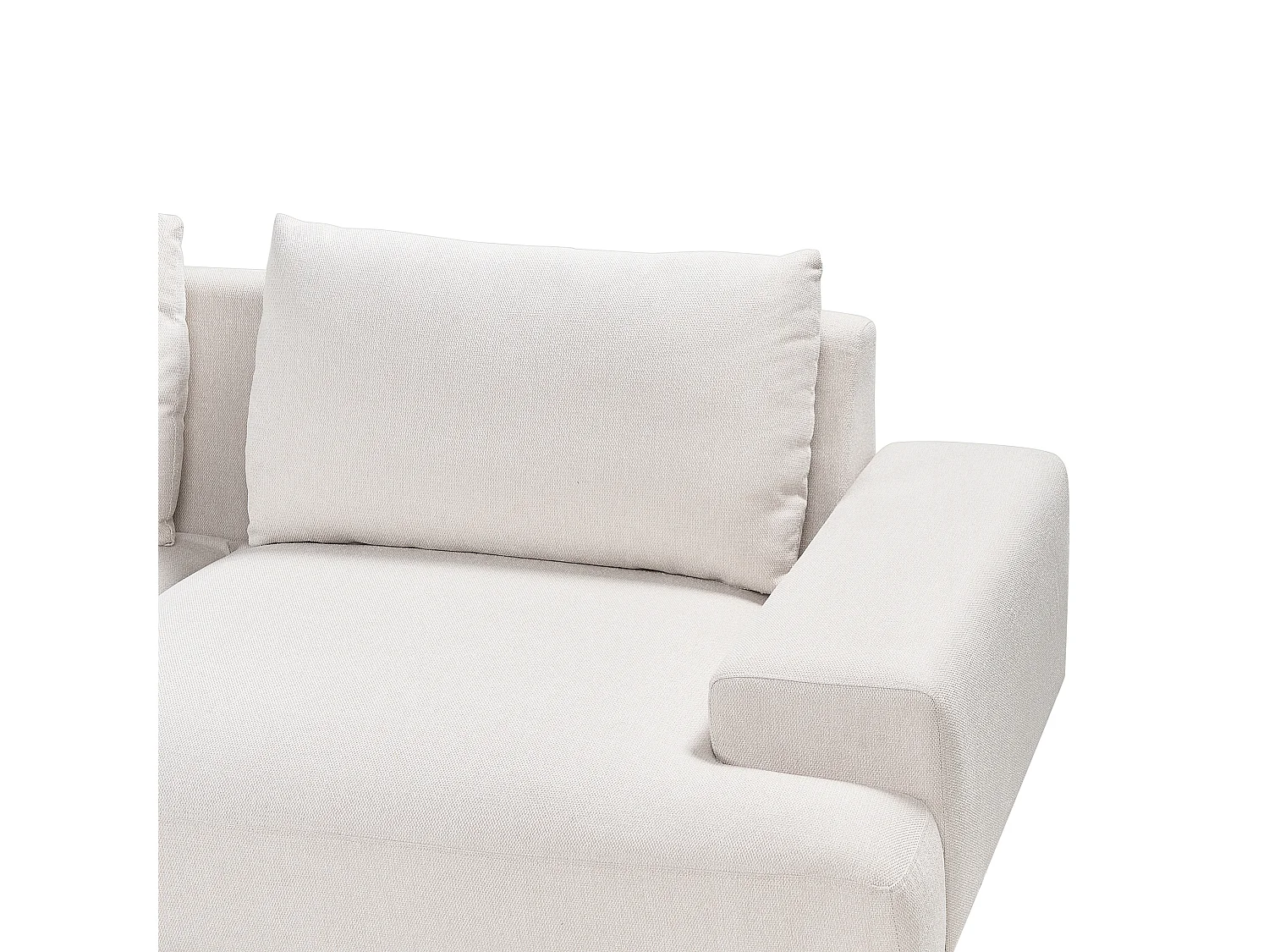 Canapé d'angle MARIFERD Tissu Beige clair 3 places Côté gauche