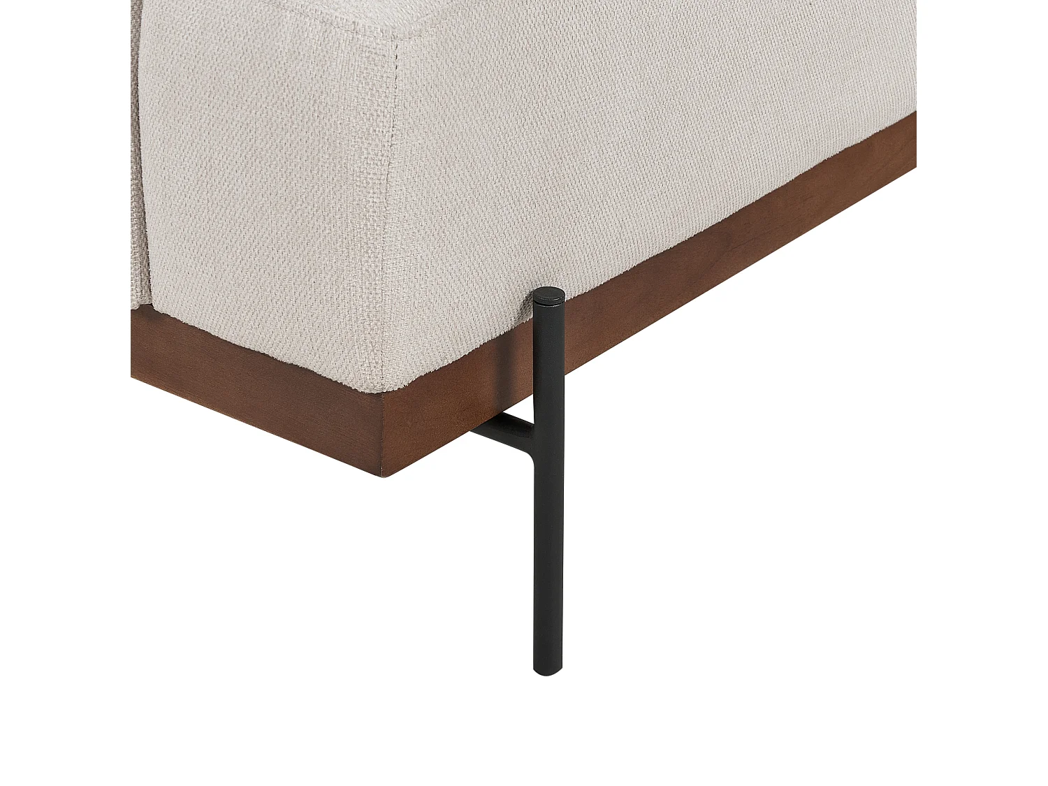 Ecksofa MARIFERD Stoff Hellbeige 3-Sitzer linksseitig
