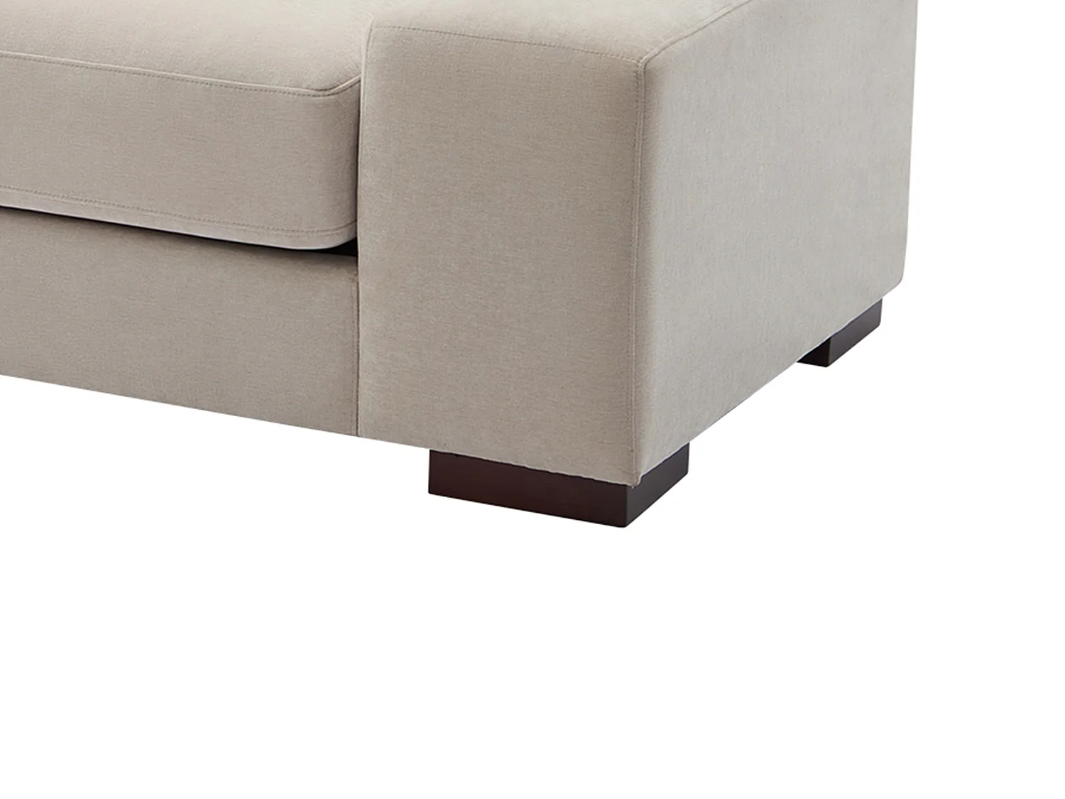 Ecksofa - Ecke links - Stoff - Beige - STRALAO