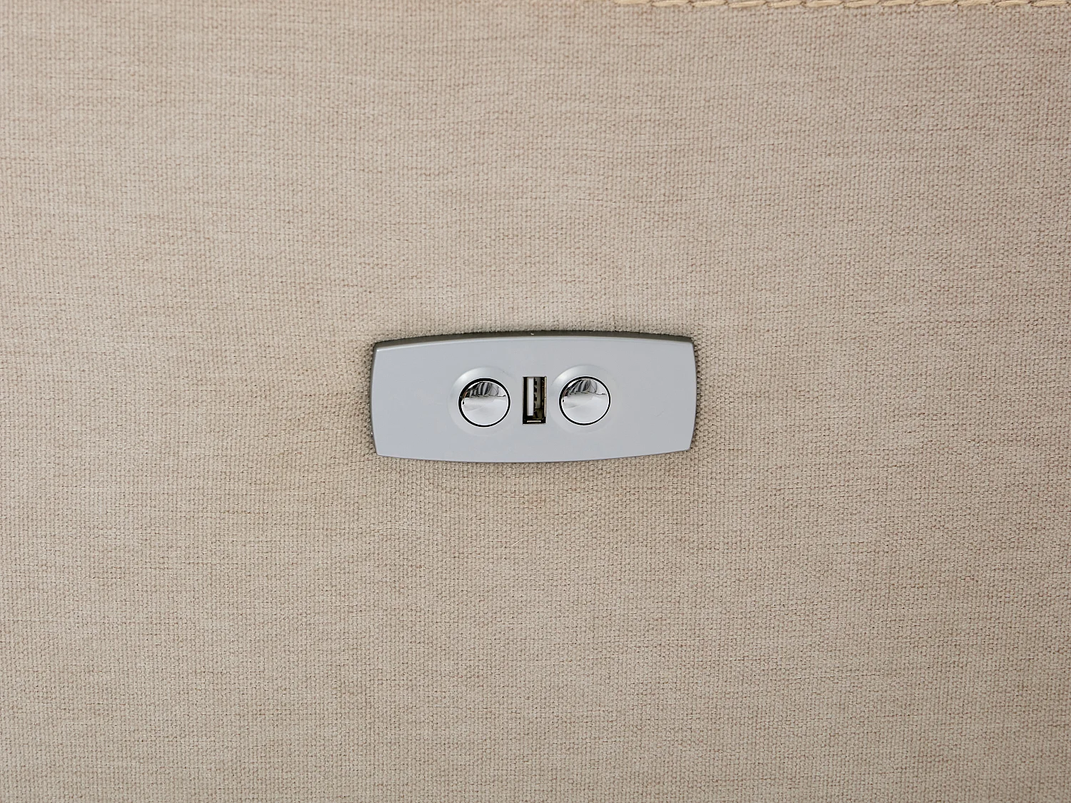 Sofá de canto direito articulado elétrico com espaços de arrumação tecido bege - BURIOCA