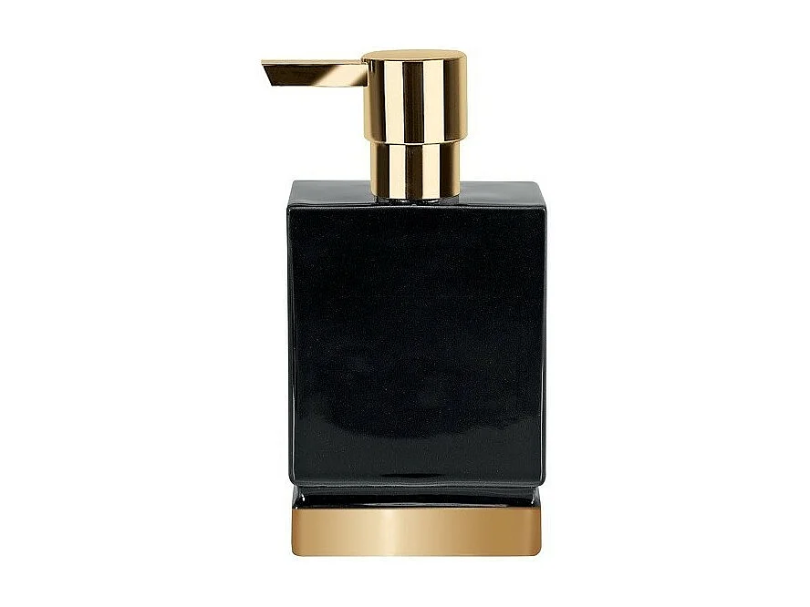 Distributeur de savon Céramique ROMA Noir & Or Spirella