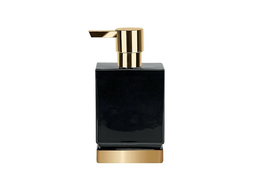 Distributeur de savon Céramique ROMA Noir & Or Spirella