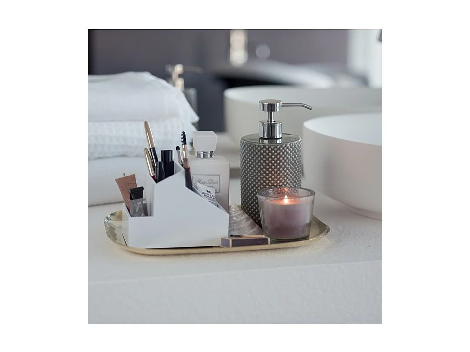 Distributeur de savon Faience MERO Taupe Spirella