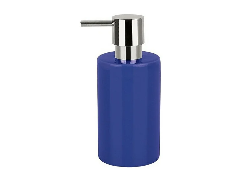 Distributeur de savon Ceralmique TUBE Bleu Marine Spirella