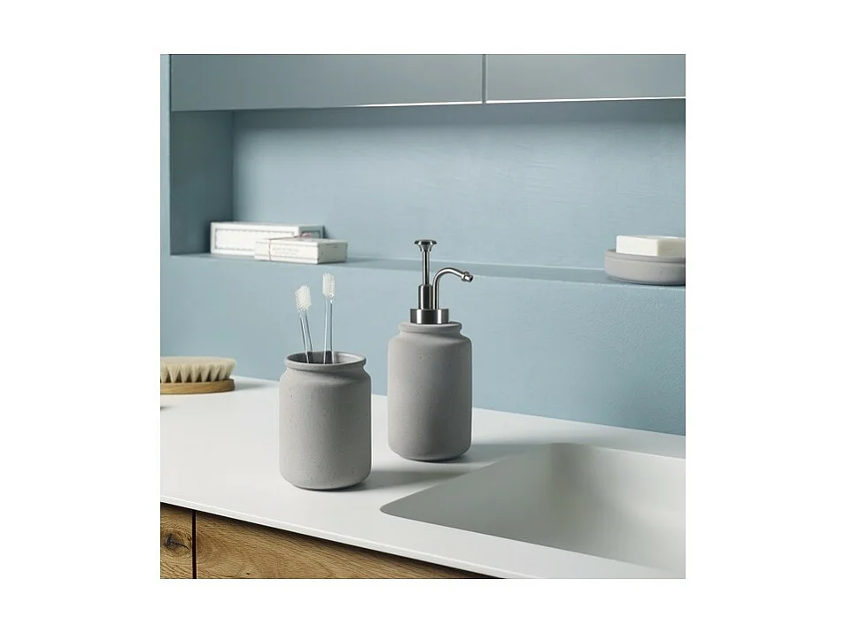 Distributeur de savon Céramique CEMENT Gris Spirella