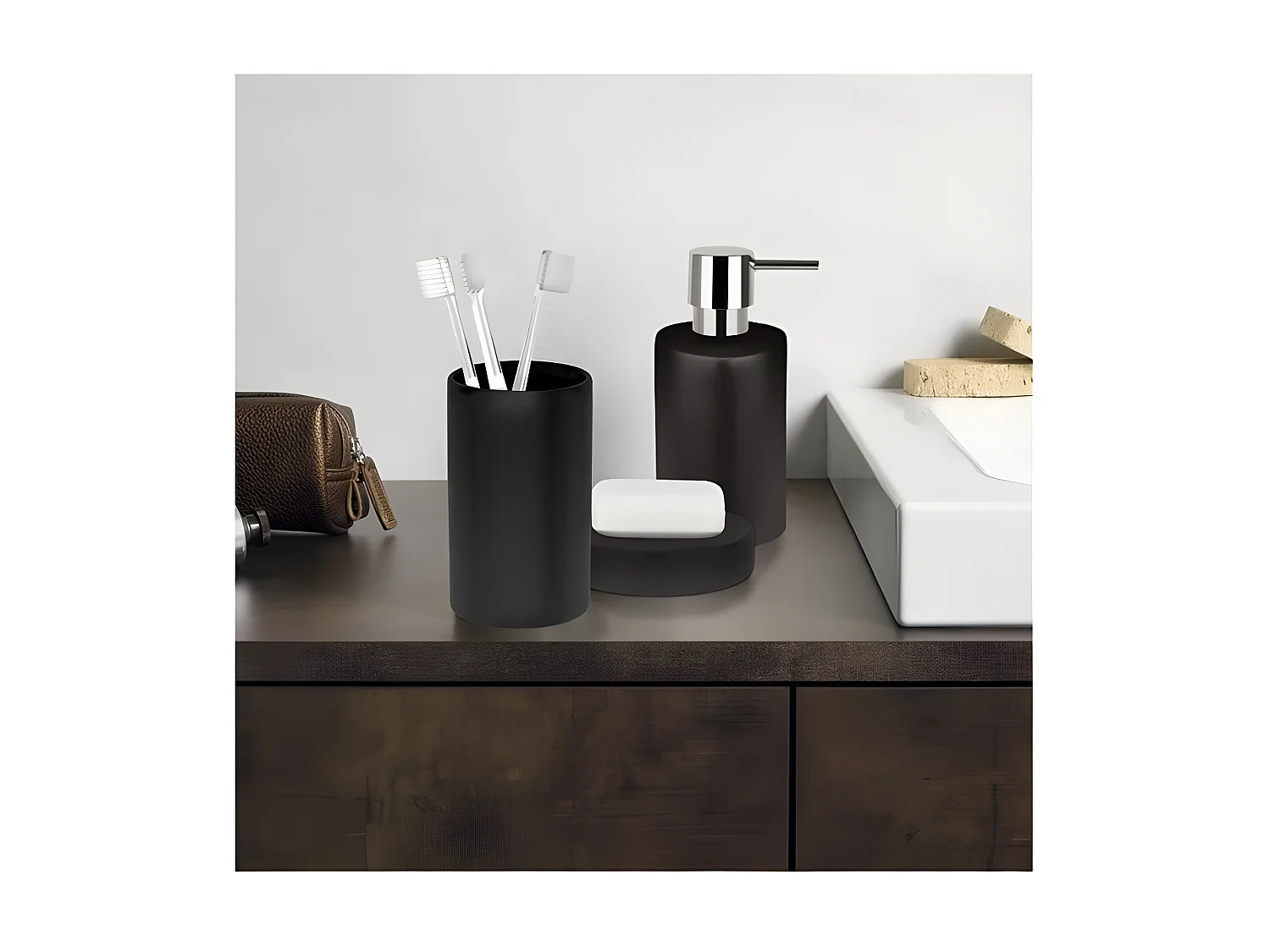 Gobelet Céramique TUBE Noir Spirella