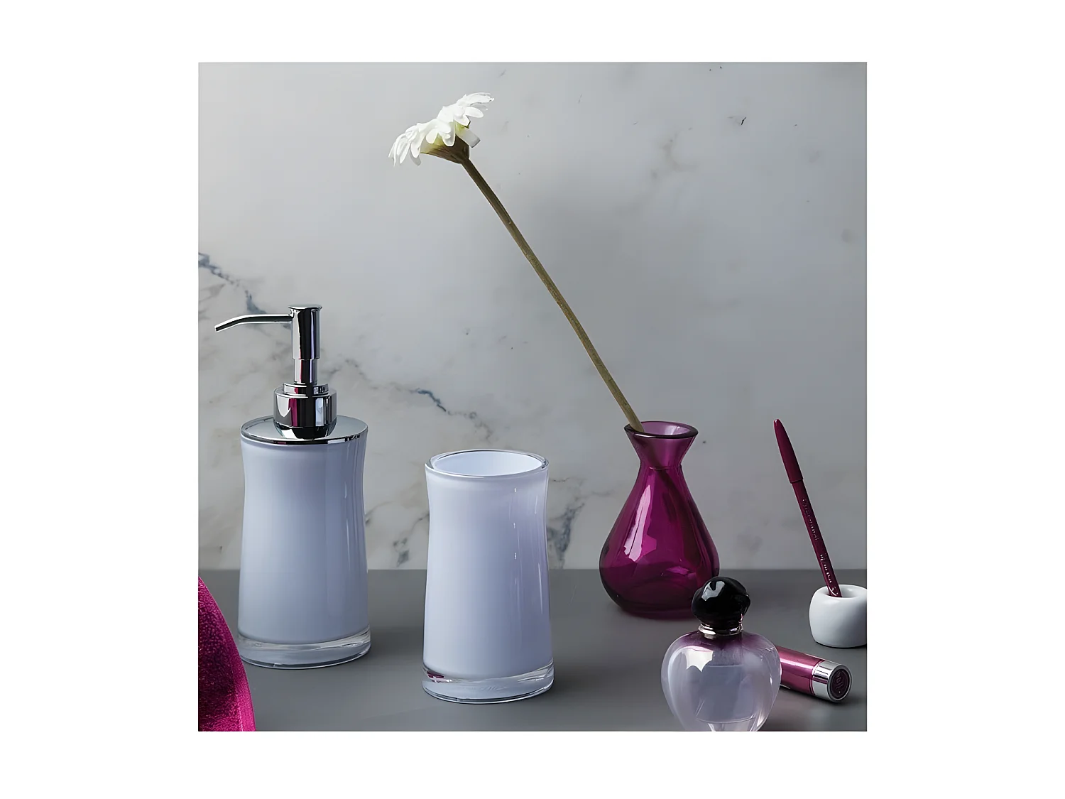 Gobelet acrylique SYDNEY Blanc Spirella