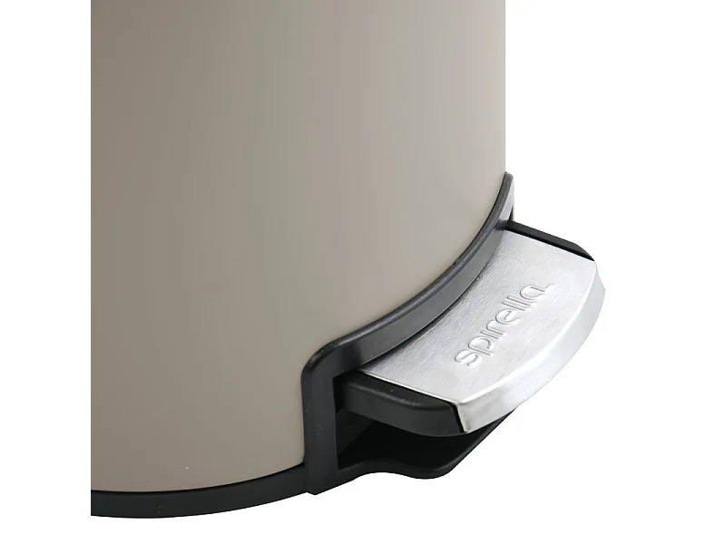 Poubelle à  pédale Inox RIKU 3L Taupe mat Spirella