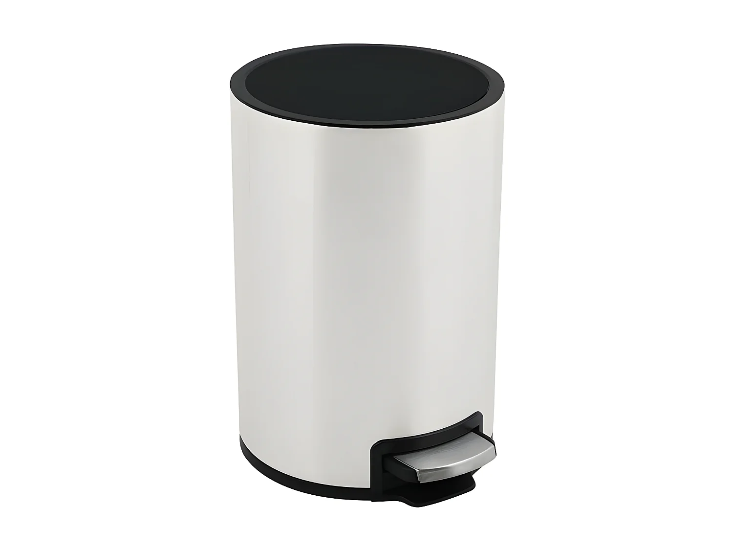 Poubelle à  pédale Inox RIKU 5L Blanc mat Spirella