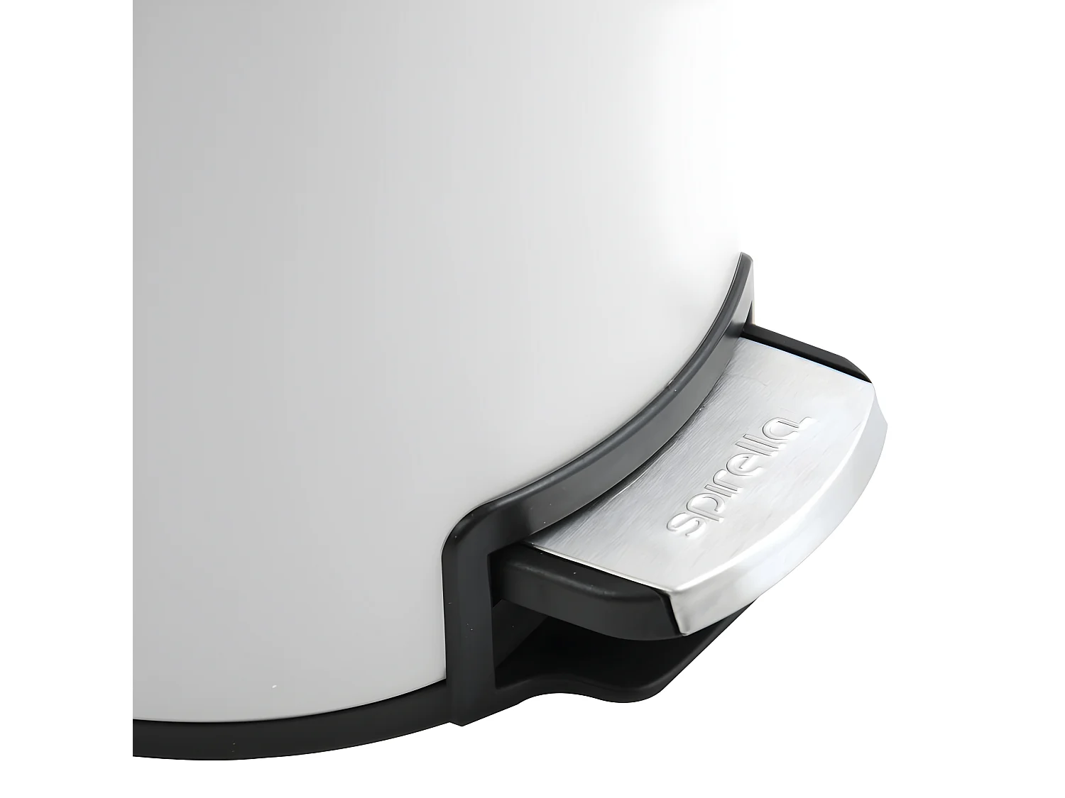 Poubelle à  pédale Inox RIKU 5L Blanc mat Spirella