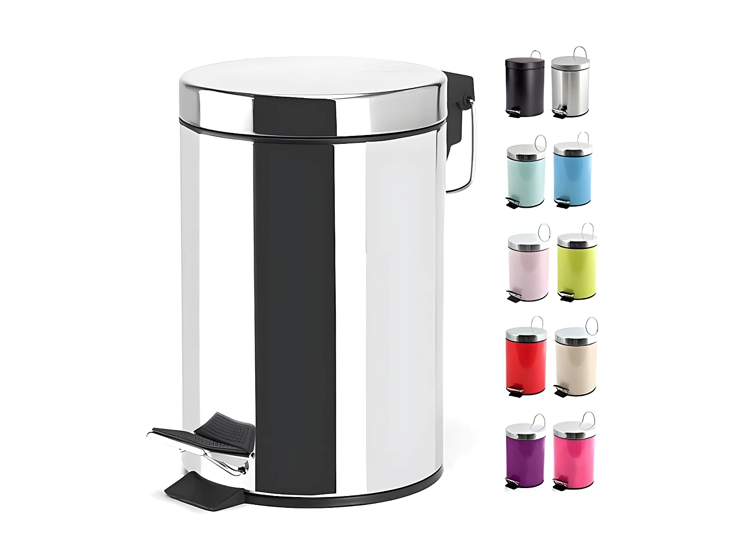 Poubelle à  pédale Inox 5L Miroir MSV