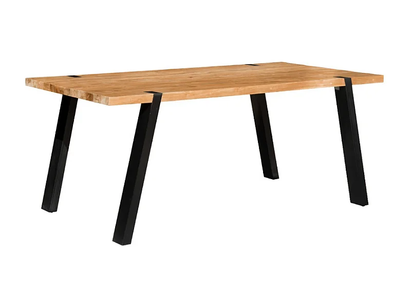 Table L. 180 cm en bois de teck recyclé et pieds en métal - EDWARDS