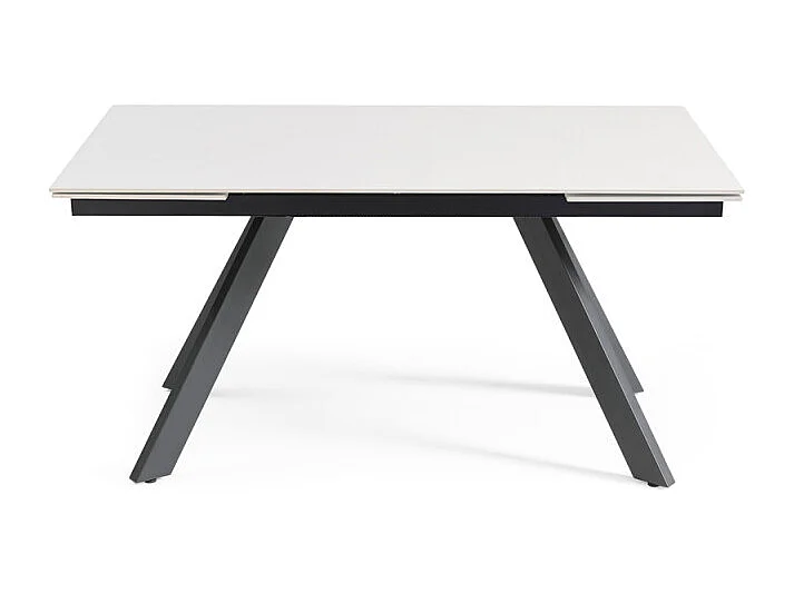 Table extensible 180/260 cm céramique blanc pieds inclinés - OREGON 08