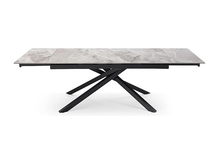 Table extensible 180/260 cm céramique marbré laqué pied torsadé - DAKOTA 05