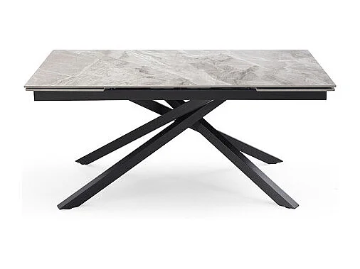 Table extensible 180/260 cm céramique marbré laqué pied torsadé - DAKOTA 05