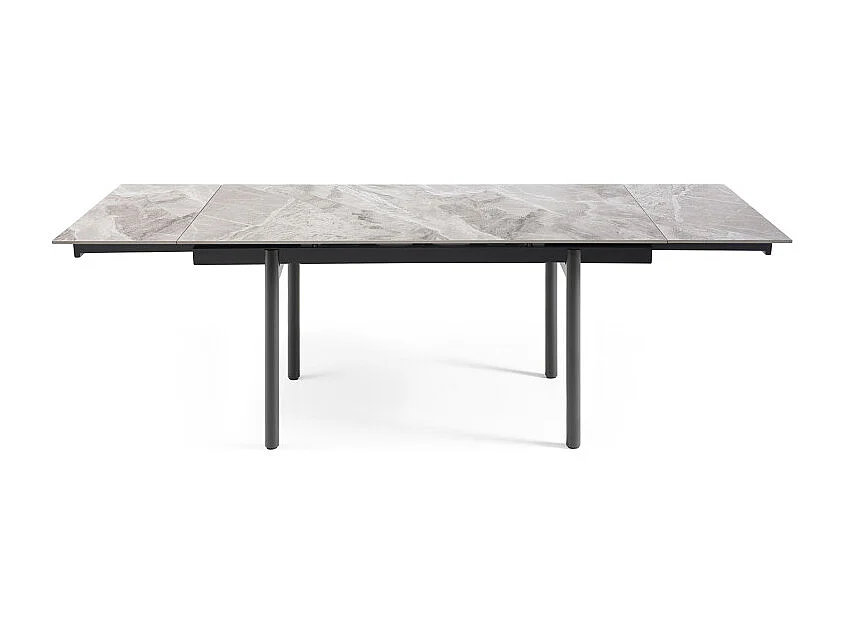 Table extensible 180/260 cm céramique marbré laqué pieds droits - DAKOTA 09