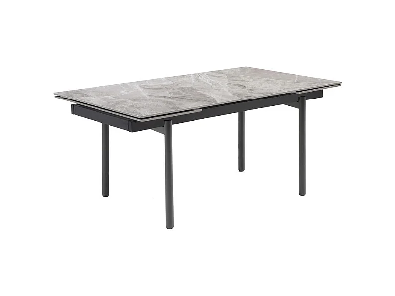Table extensible 180/260 cm céramique marbré laqué pieds droits - DAKOTA 09