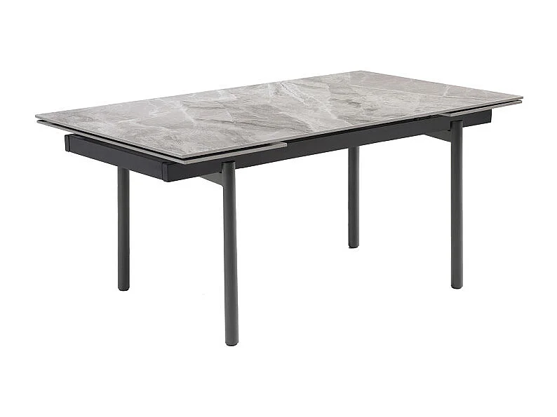 Table extensible 180/260 cm céramique marbré laqué pieds droits - DAKOTA 09
