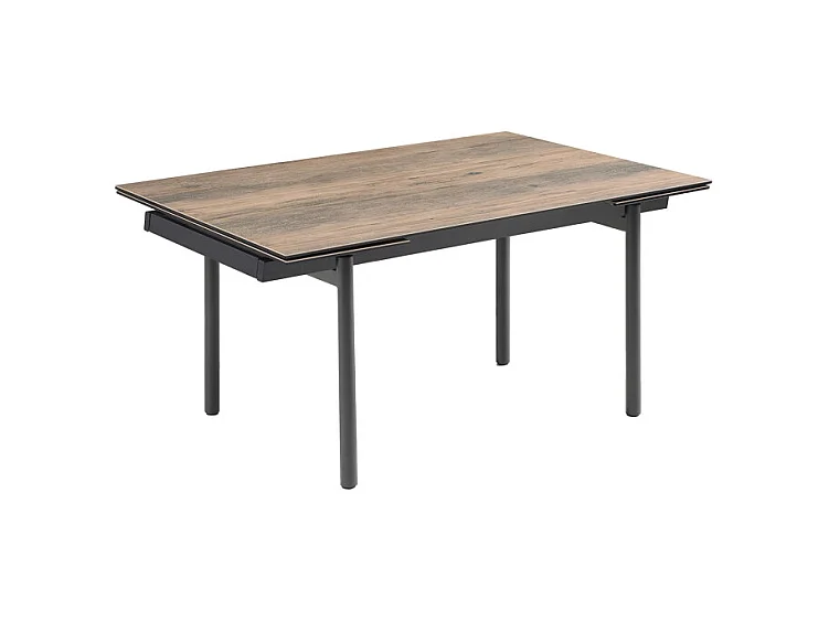 Table extensible 180/260 cm céramique effet bois pieds droits - TEXAS 09