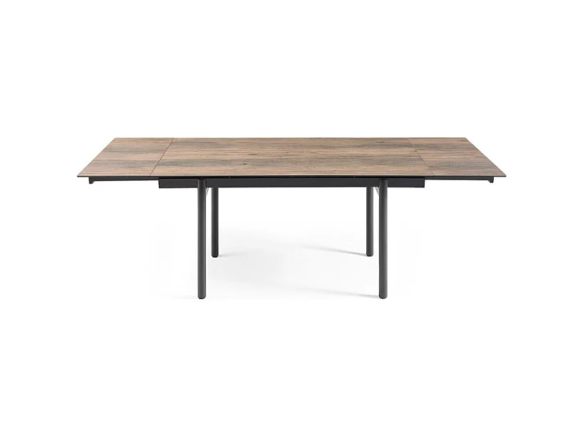 Table extensible 180/260 cm céramique effet bois pieds droits - TEXAS 09