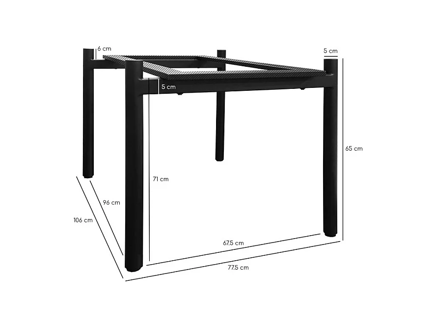 Table extensible 180/260 cm céramique effet bois pieds droits - TEXAS 09
