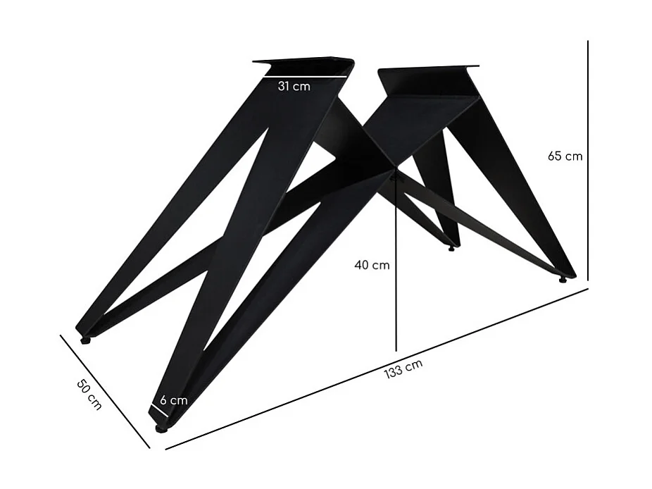 Table extensible 180/260 cm céramique blanc pied géométrique - OREGON 03