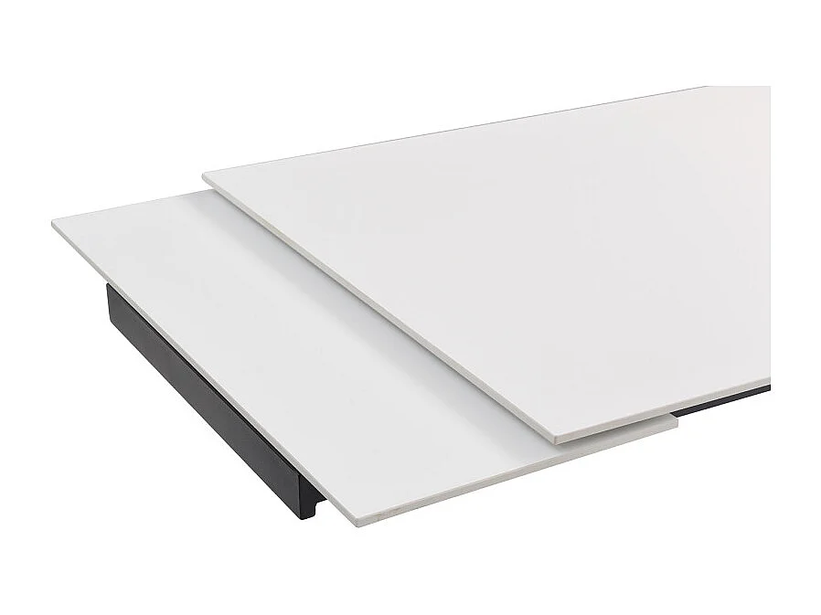 Table extensible 180/260 cm céramique blanc pied géométrique - OREGON 03