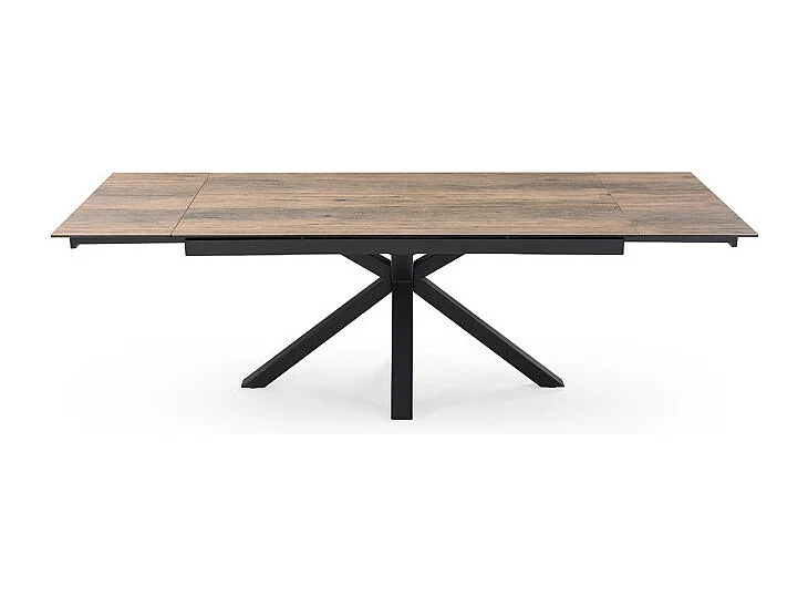 Table extensible 180/260 cm céramique effet bois pied croisé - TEXAS 04
